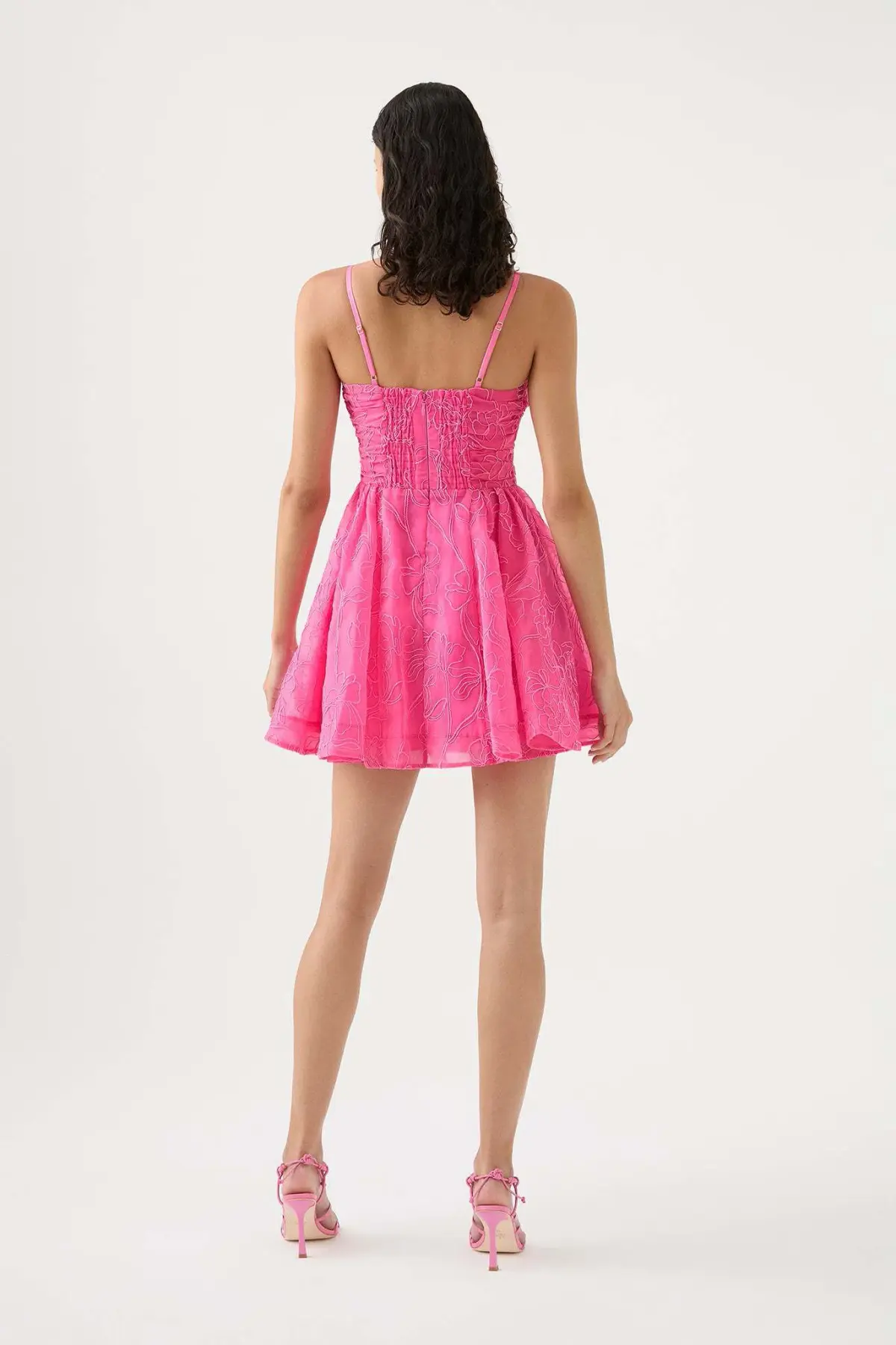Aje Evangeline Cornelli Mini Dress Pink Size 8 - Image 3