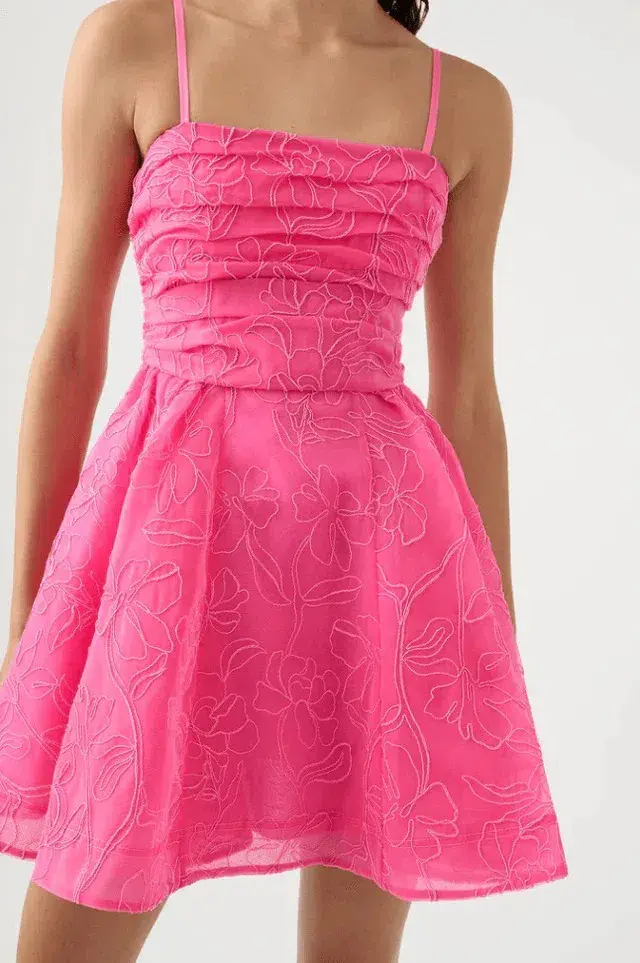 Aje Evangeline Cornelli Mini Dress Pink Size 8 - Image 2