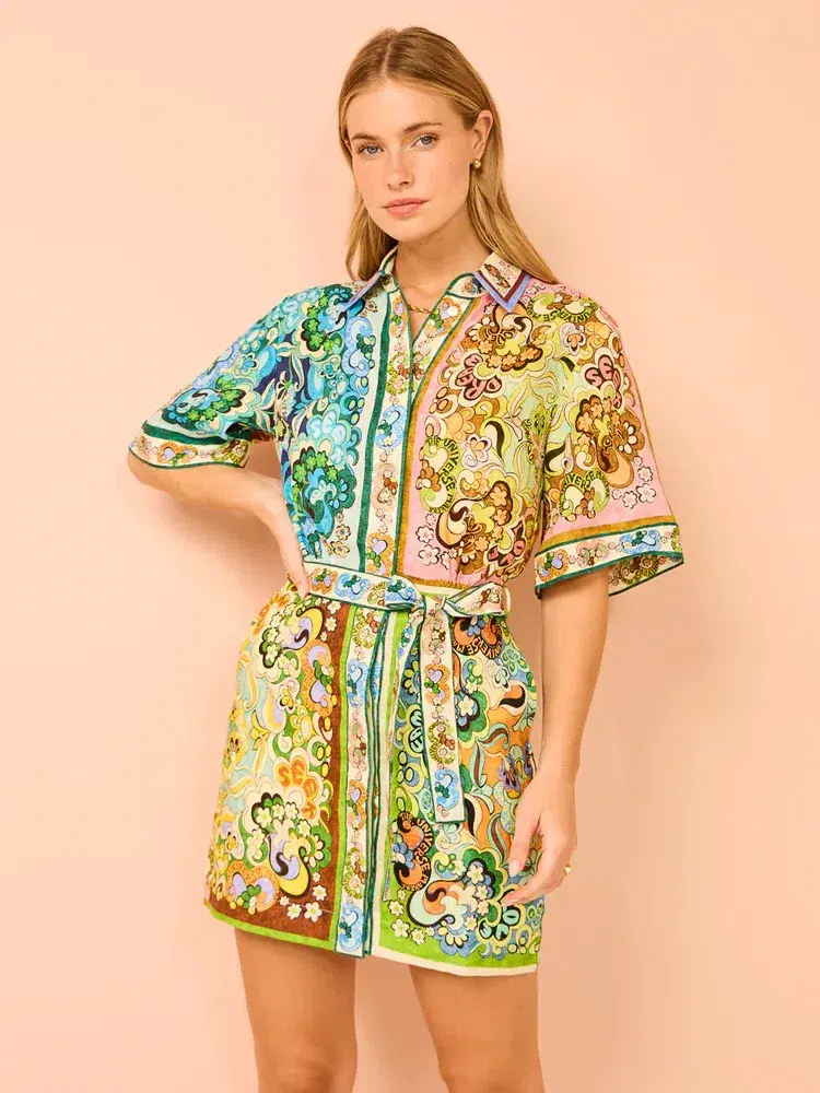 Alemais Dreamer Mini Dress Floral Size 8 - Image 2