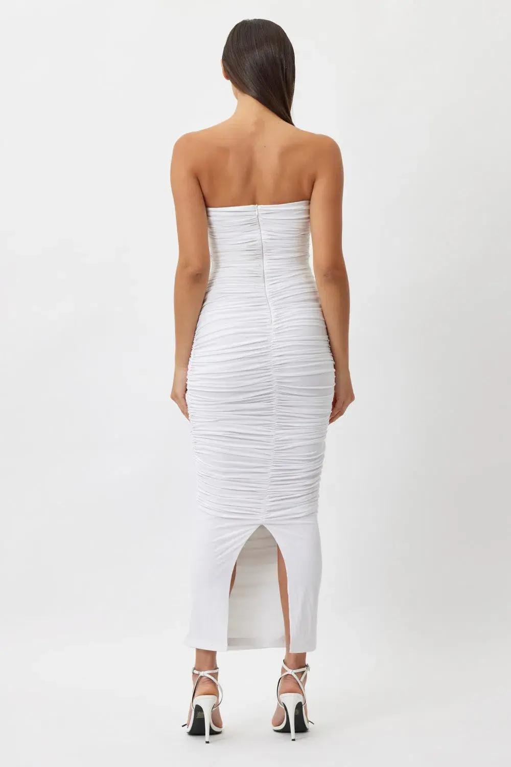 Bianca & Bridgett Tara Midi Dress White Size 8 for rent on The Volte - main image