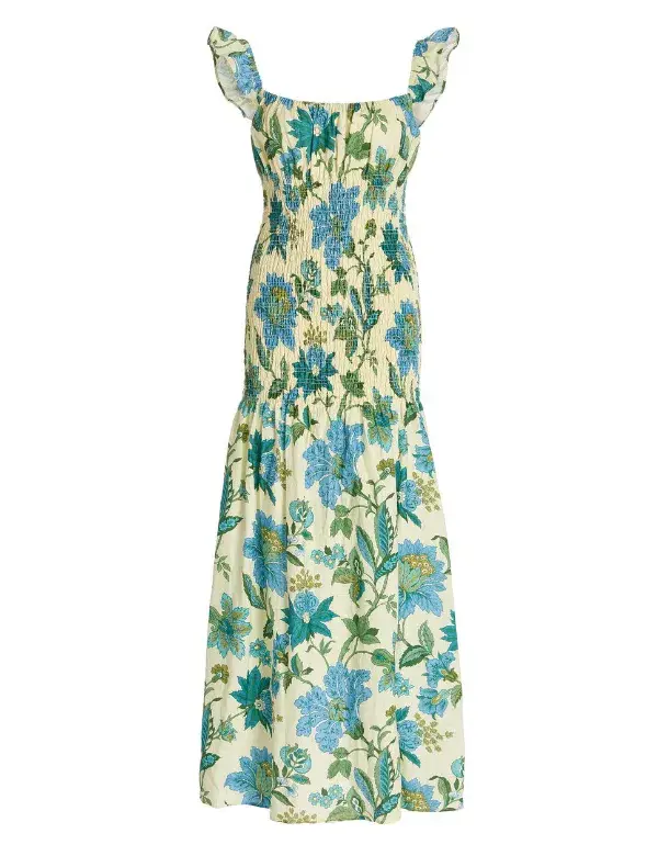 Sir the Label Alexandre Ruched Midi Dress Floral Size 2 / AU 10 - Image 6