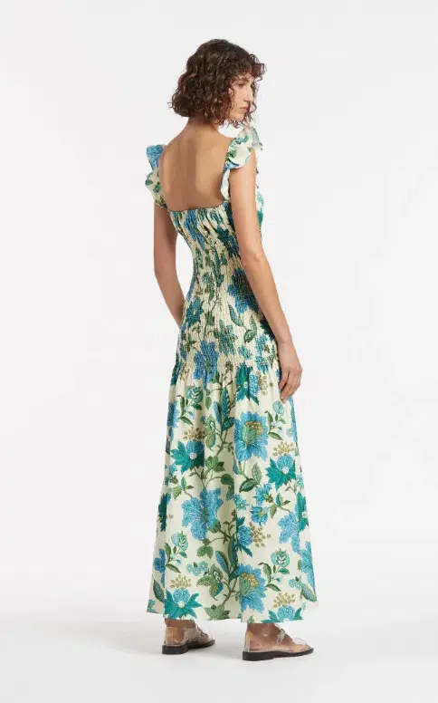 Sir the Label Alexandre Ruched Midi Dress Floral Size 2 / AU 10 for rent on The Volte - main image
