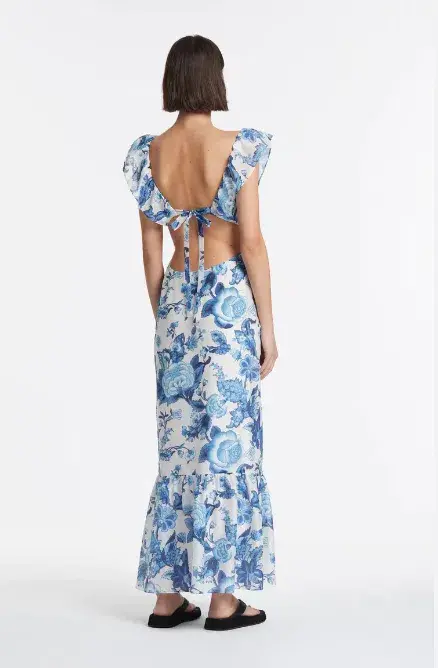 Sir The Label Amaris Frill Midi Dress Floral Size 1 / AU 8 - Image 3