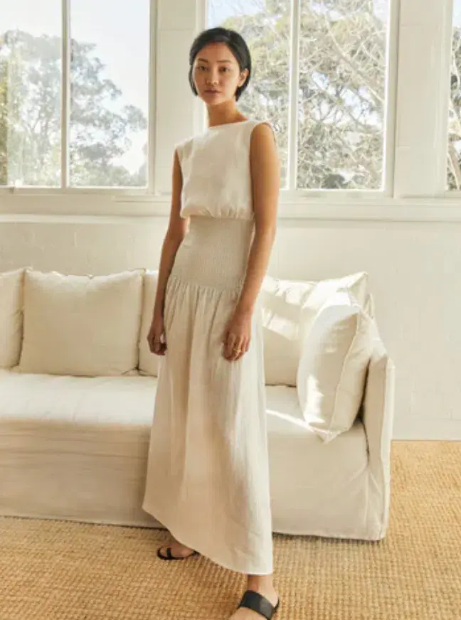Sir The Label Lorena Maxi Dress White Size 0 / AU 6 for rent on The Volte - main image