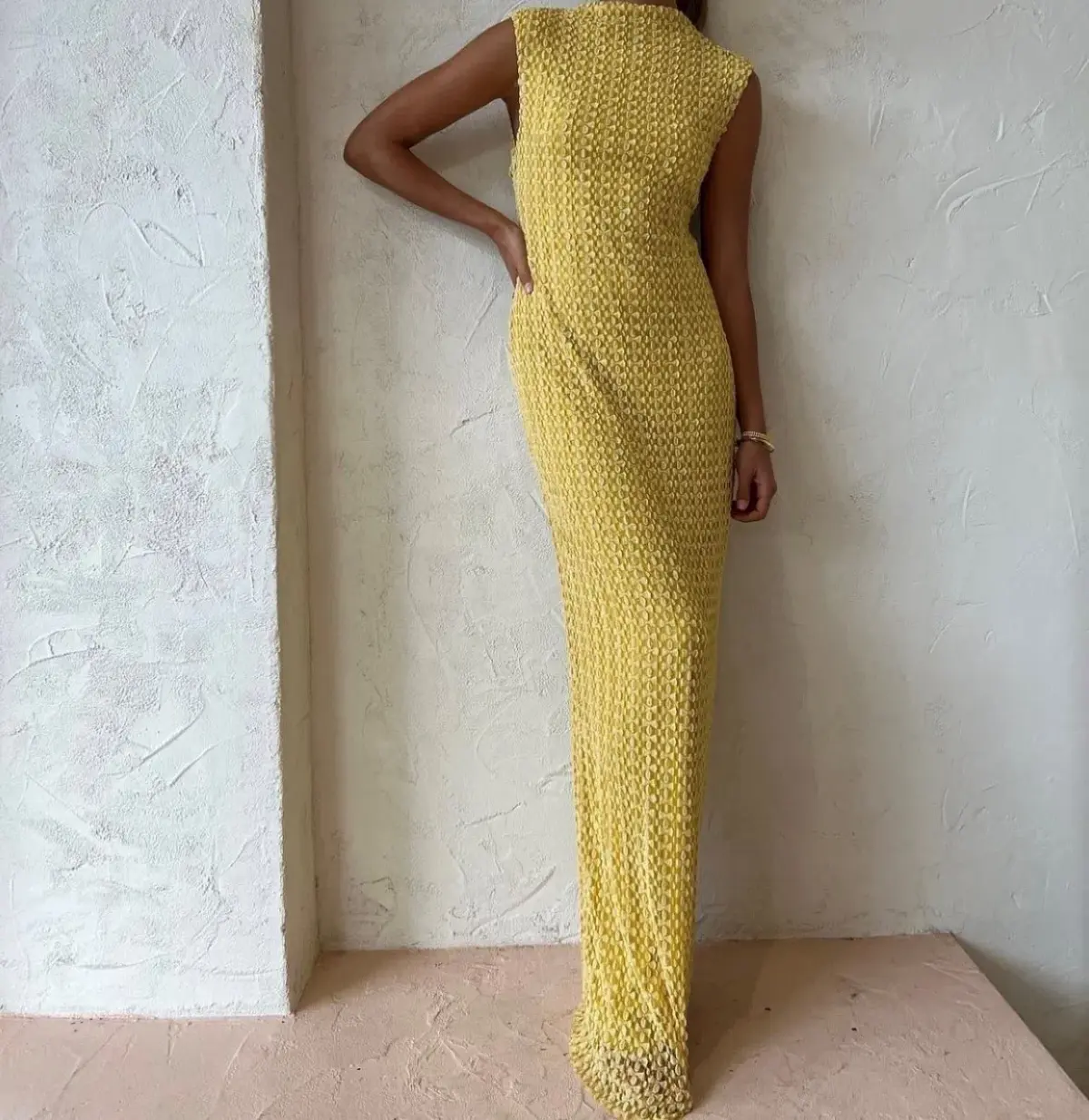 Camilla and Marc Riviera Column Dress Yellow Size 12 - Image 3