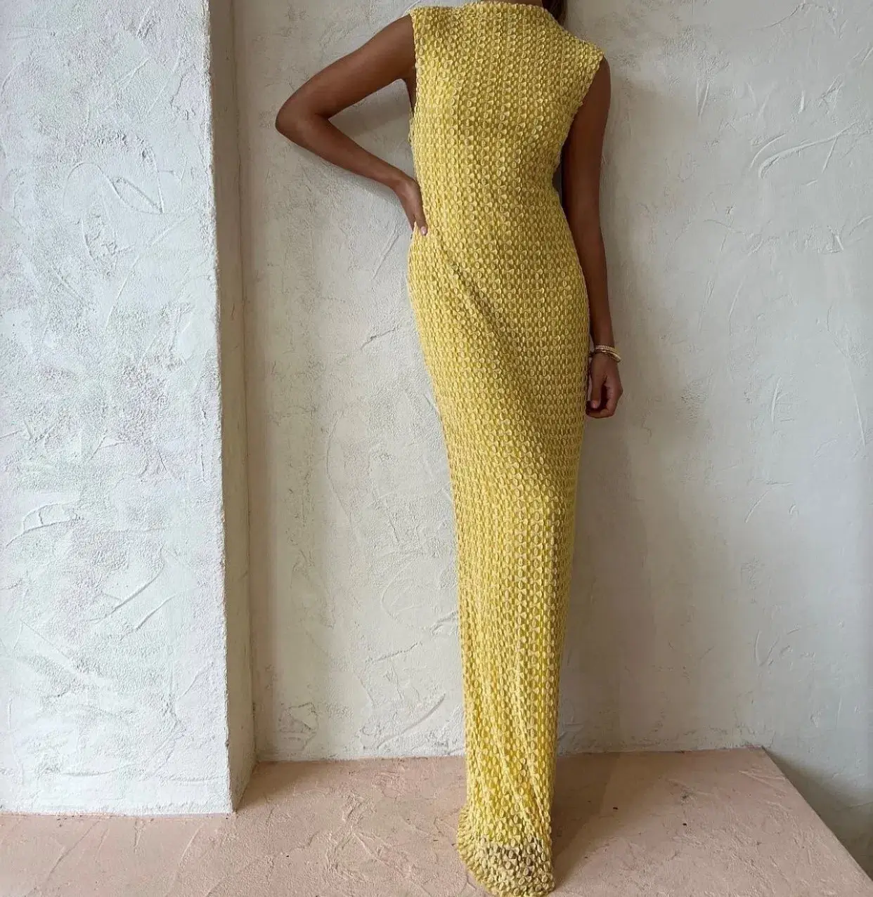 Camilla and Marc Riviera Column Dress Yellow Size 12 - Image 3