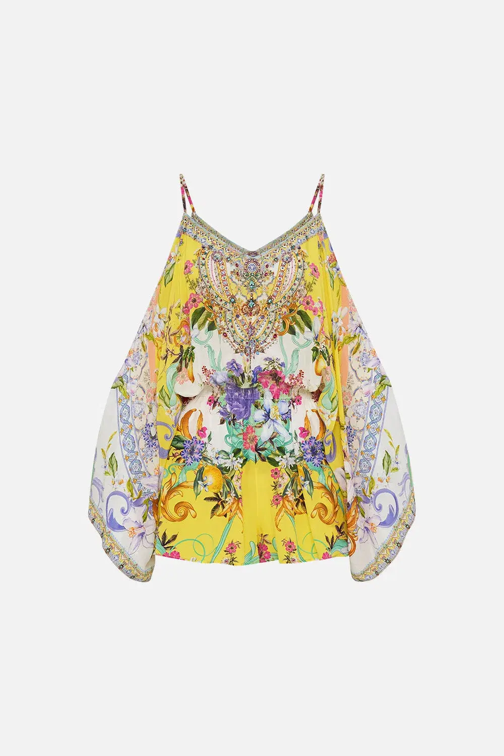 Camilla Franks Drop Shoulder Playsuit Caterina Spritz Yellow Size M / AU 12 - Image 6