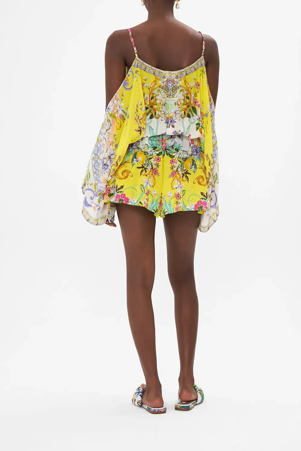Camilla Franks Drop Shoulder Playsuit Caterina Spritz Yellow Size M / AU 12 - Image 3