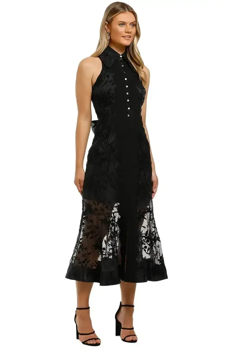 Keepsake the Label Vision Midi Dress in Black Size 10 - Image 2