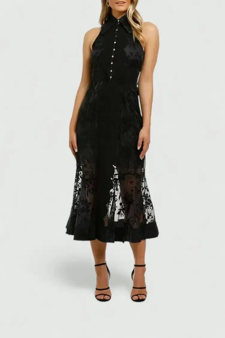 Keepsake the Label Vision Midi Dress in Black Size 8 - Image 2