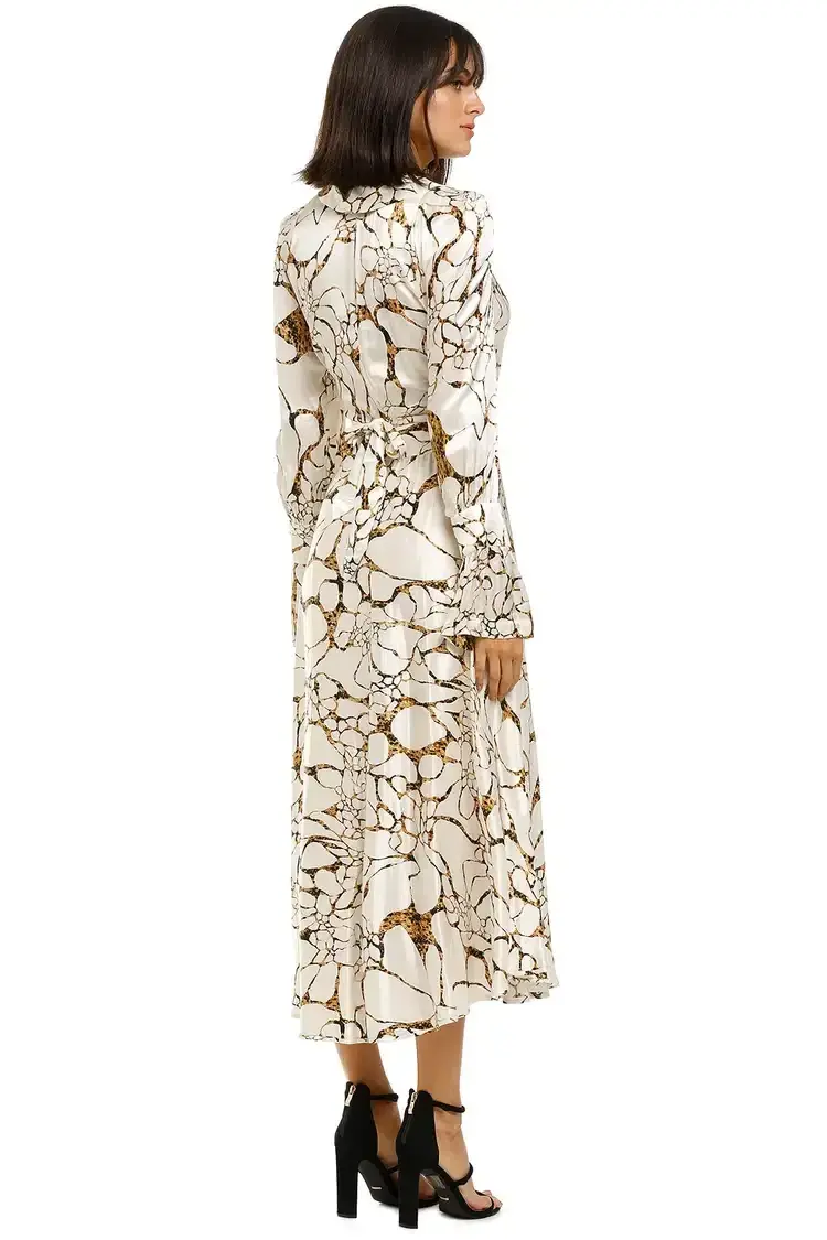 KITX Carbon Sink Shirt Midi Dress in Carbon Print Size 8 - Image 3