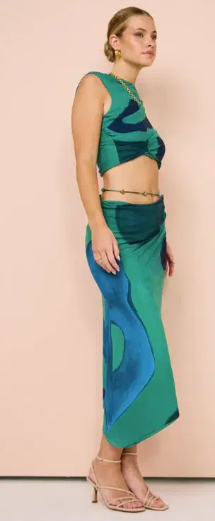 SIR Frankie Gathered Top & Bias Skirt Set - Image 3