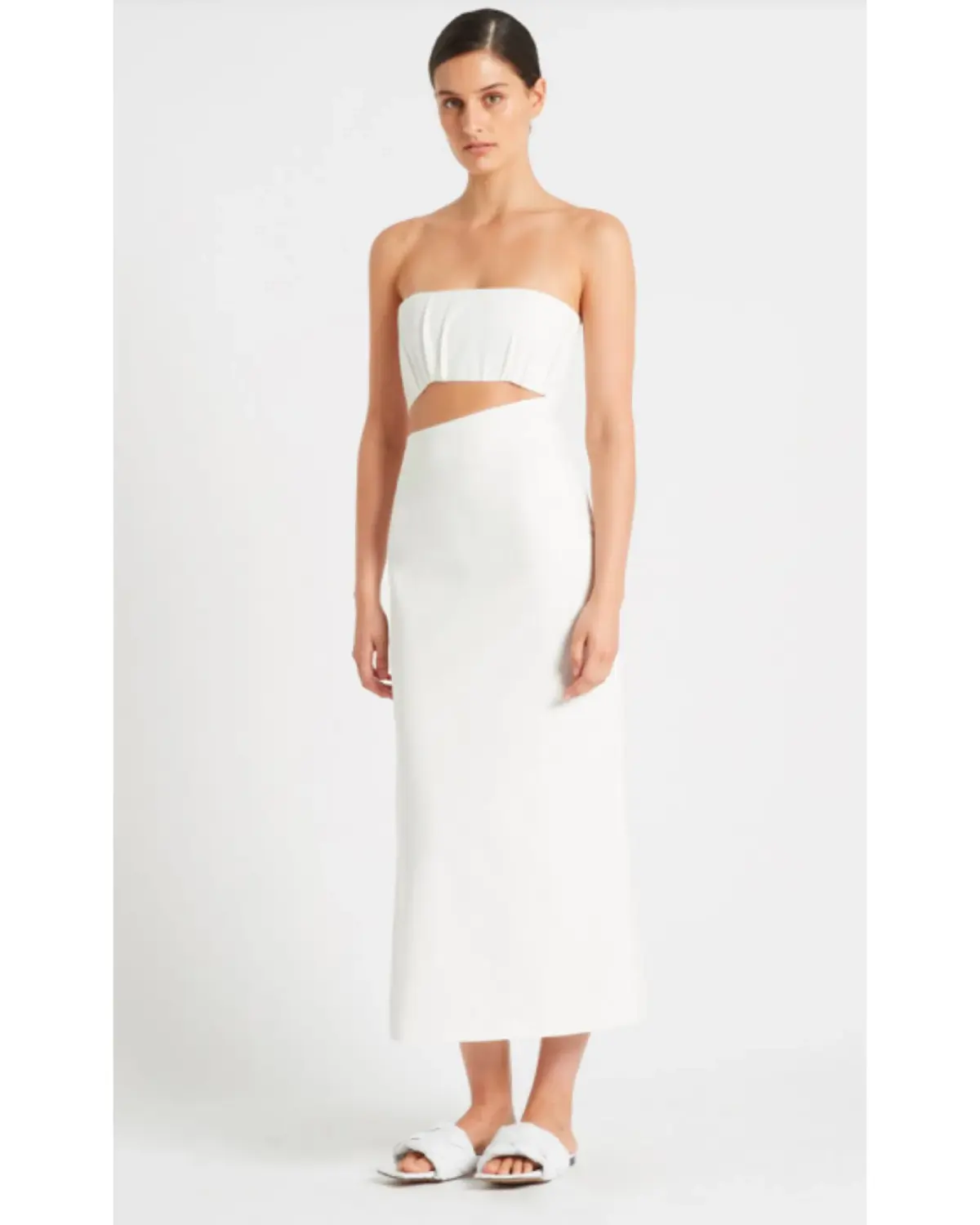 Sir the Label Yves Strapless Dress White Size AU 10 - Image 1