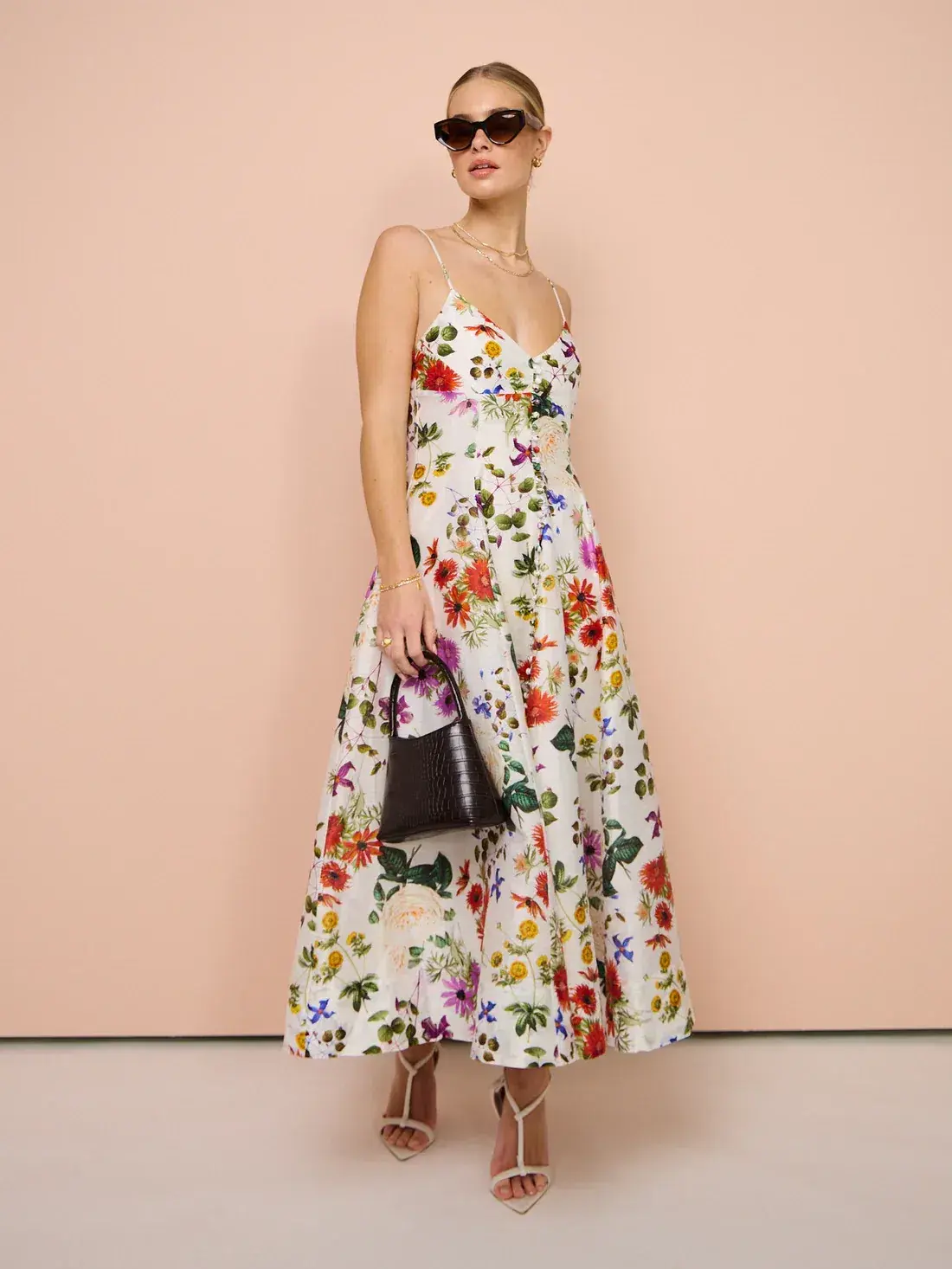 Sofia The Label Enchanted Floral Midi Dress Enchanted Floral Size 8 - Image 5