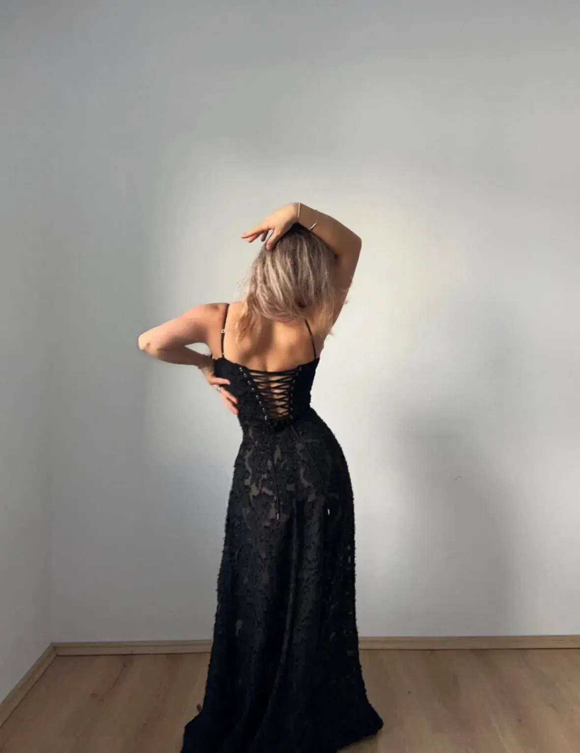 House Of Cb Seren Floral Sheer Lace Back Maxi Dress Black Size Xs / Au 6 - Image 5