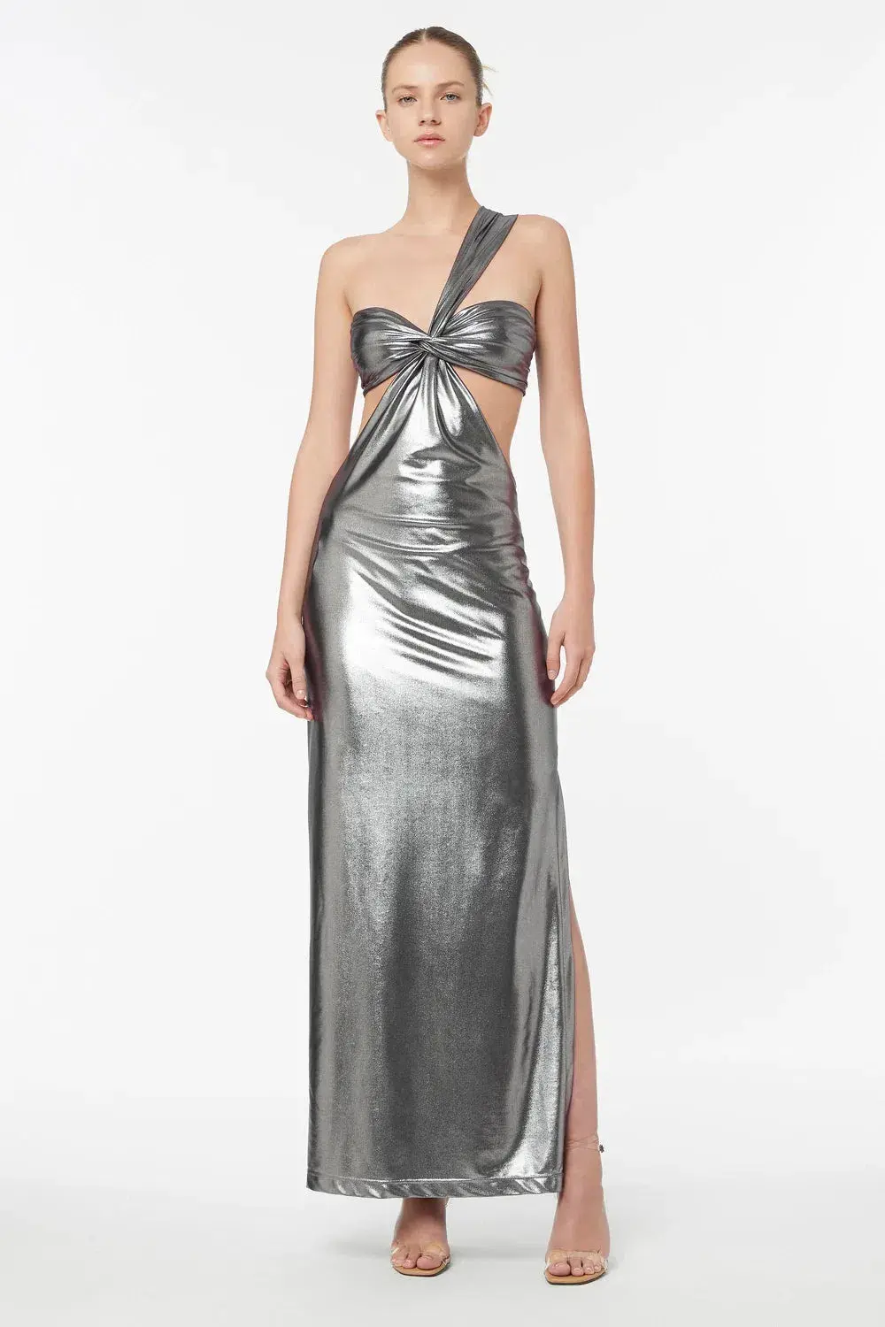 Manning Cartell She’s Super Sonic Gown Silver Size 10 - Image 1
