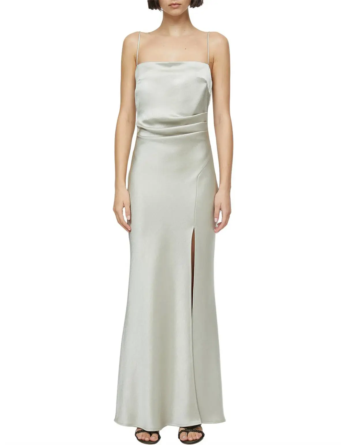 Bec & Bridge Nadia Square Neckline Tuck Detailing Maxi Dress Ecru Size 10  - Image 1