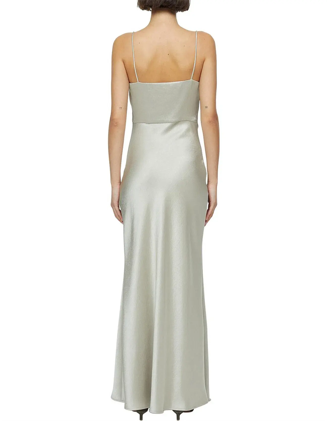 Bec & Bridge Nadia Square Neckline Tuck Detailing Maxi Dress Ecru Size 10  - Image 4