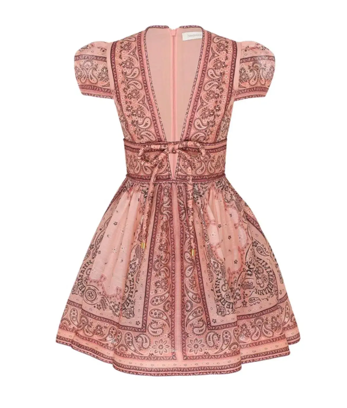 Zimmermann Matchmaker Structured Mini Dress Pink Bandana Print Size 2 / AU 12 - Image 2