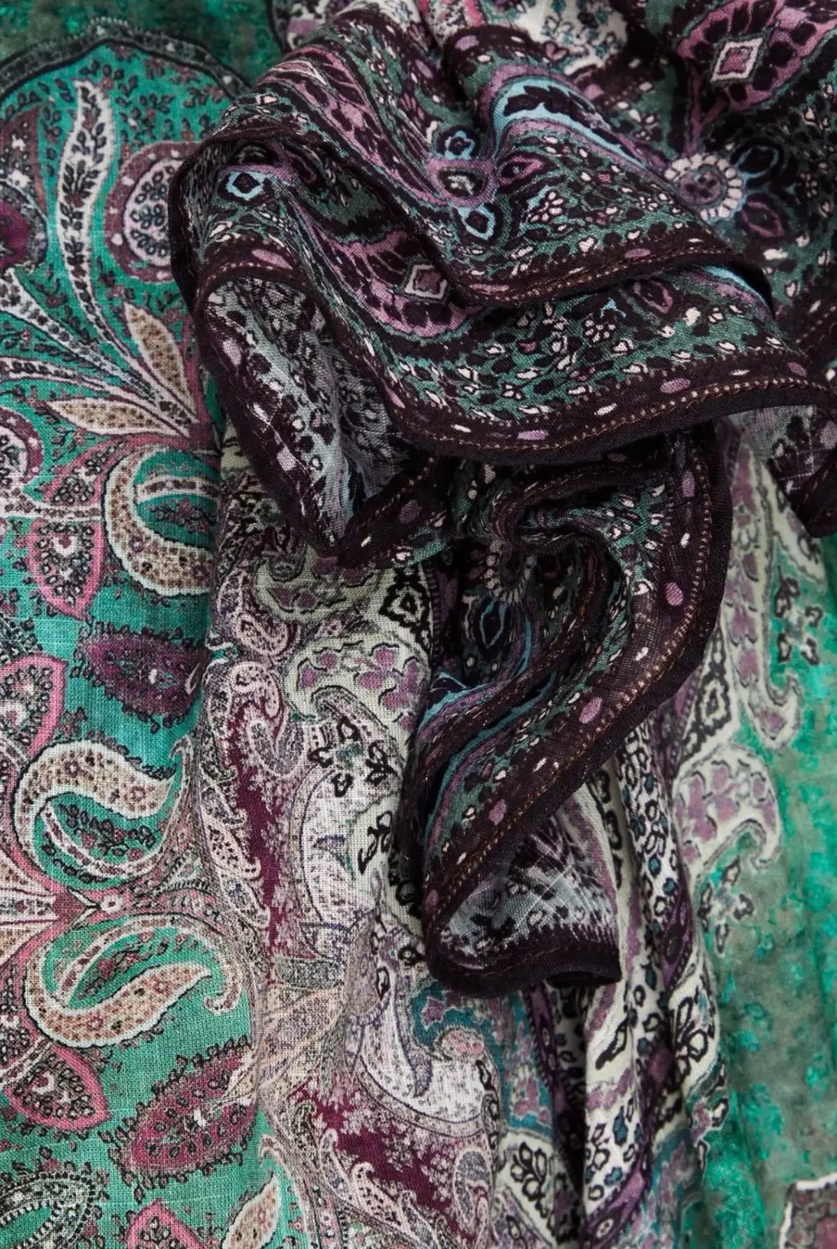 Zimmermann Anneke Ruffle Mini Dress Teal Paisley Size 3 / AU 14 - Image 6