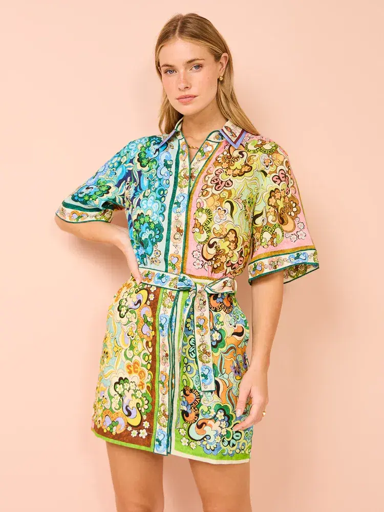 Alemais Dreamer Mini Dress Multi Size 16 - Image 3