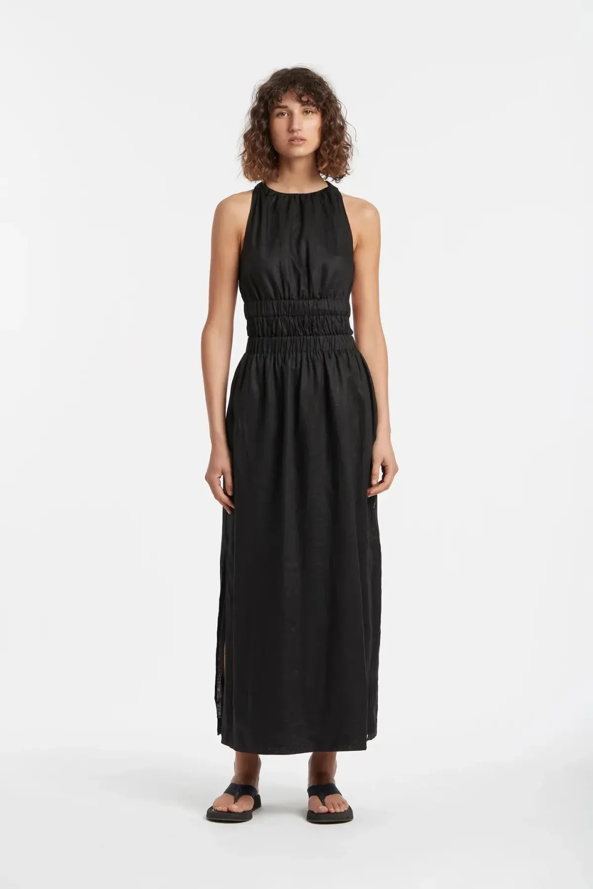 Sir the Label Vilma Cross Back Gown Black Size 1 / AU 8 - Image 1