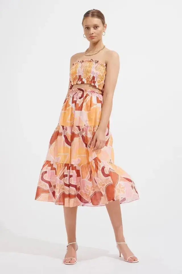 Steele Paradise Top & Yolanda Skirt Set Multi Size 10 for rent on The Volte - main image