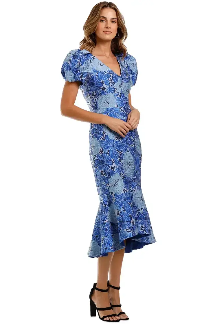 Love Honor Argento Midi in Cobalt Size 16 - Image 1