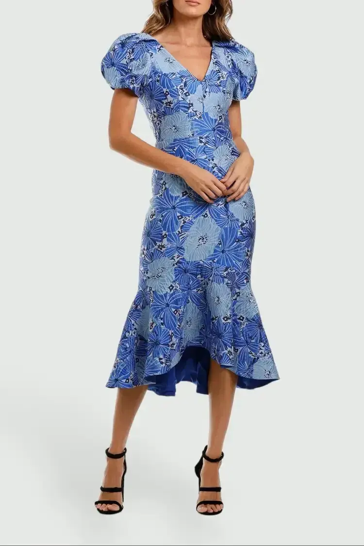 Love Honor Argento Midi in Cobalt Size 16 - Image 2