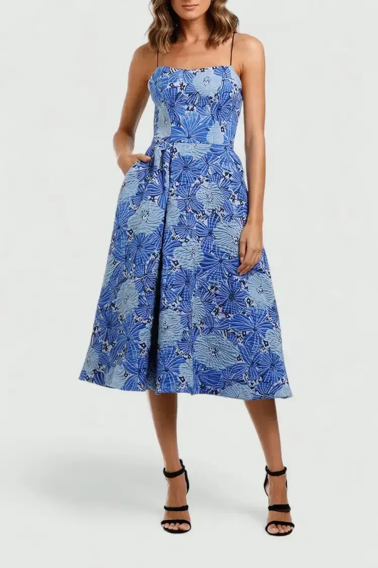 Love Honor Alexia Midi in Cobalt Size 8 for rent on The Volte - main image