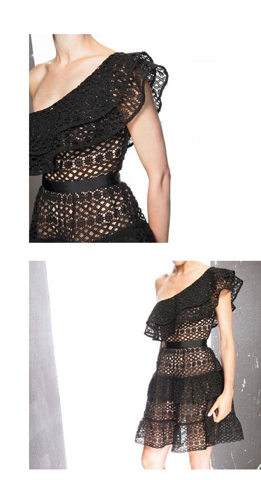 Floral Chain One Shoulder Mini Dress - Image 3