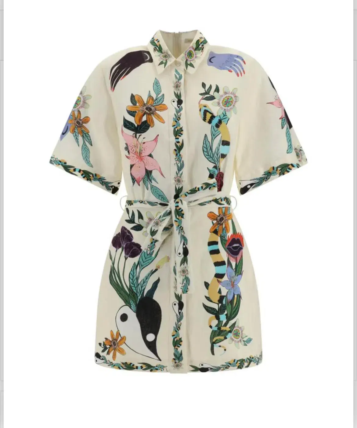 Alemais Megan Mini Dress Print Size 12 - Image 3
