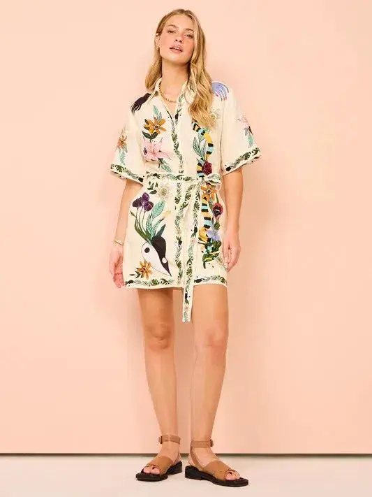 Alemais Megan Mini Dress Print Size 12 - Image 1