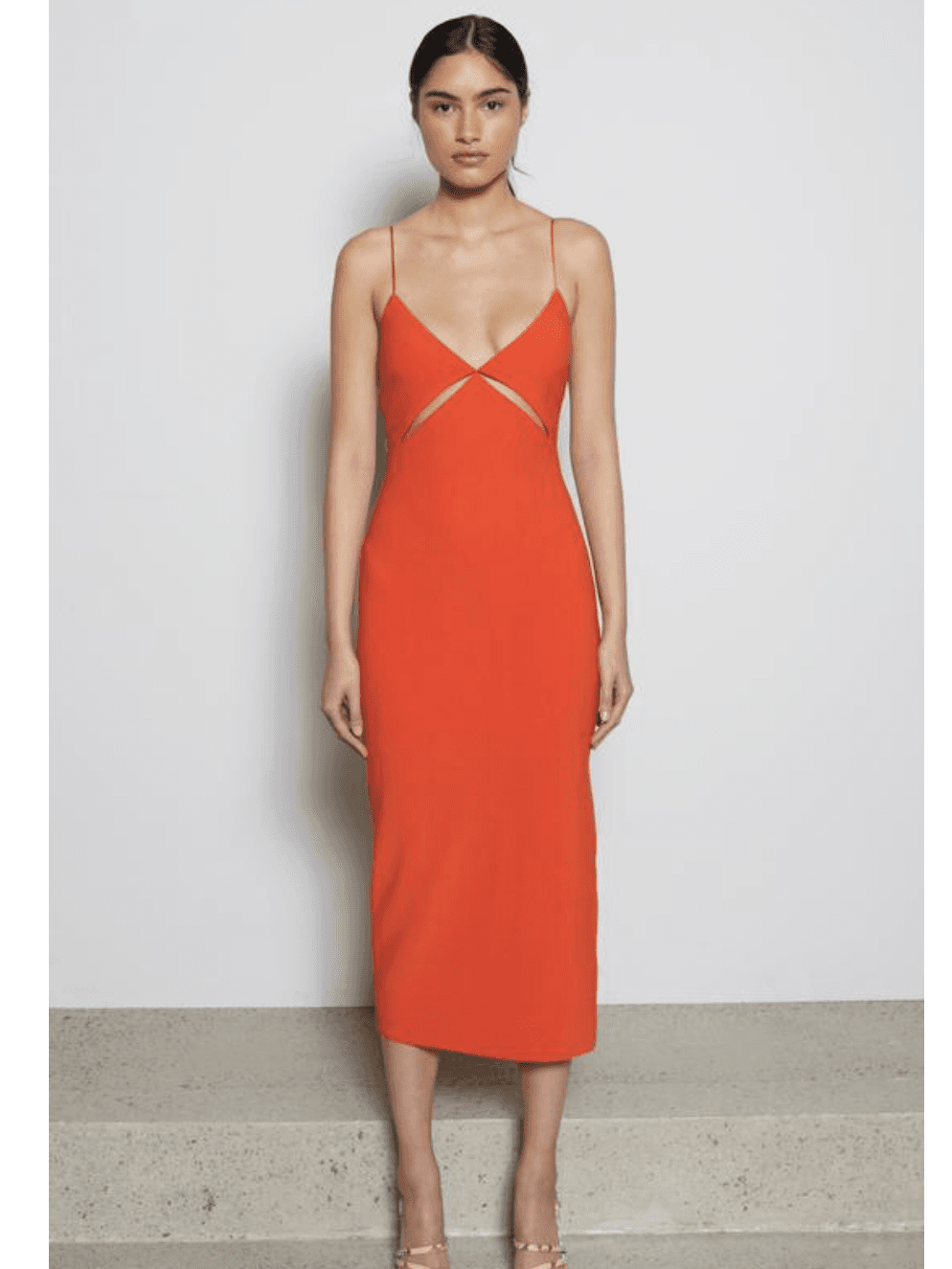 Bec + Bridge Ulla Cut Out Midi Dress - Orange Size 12 - Image 1