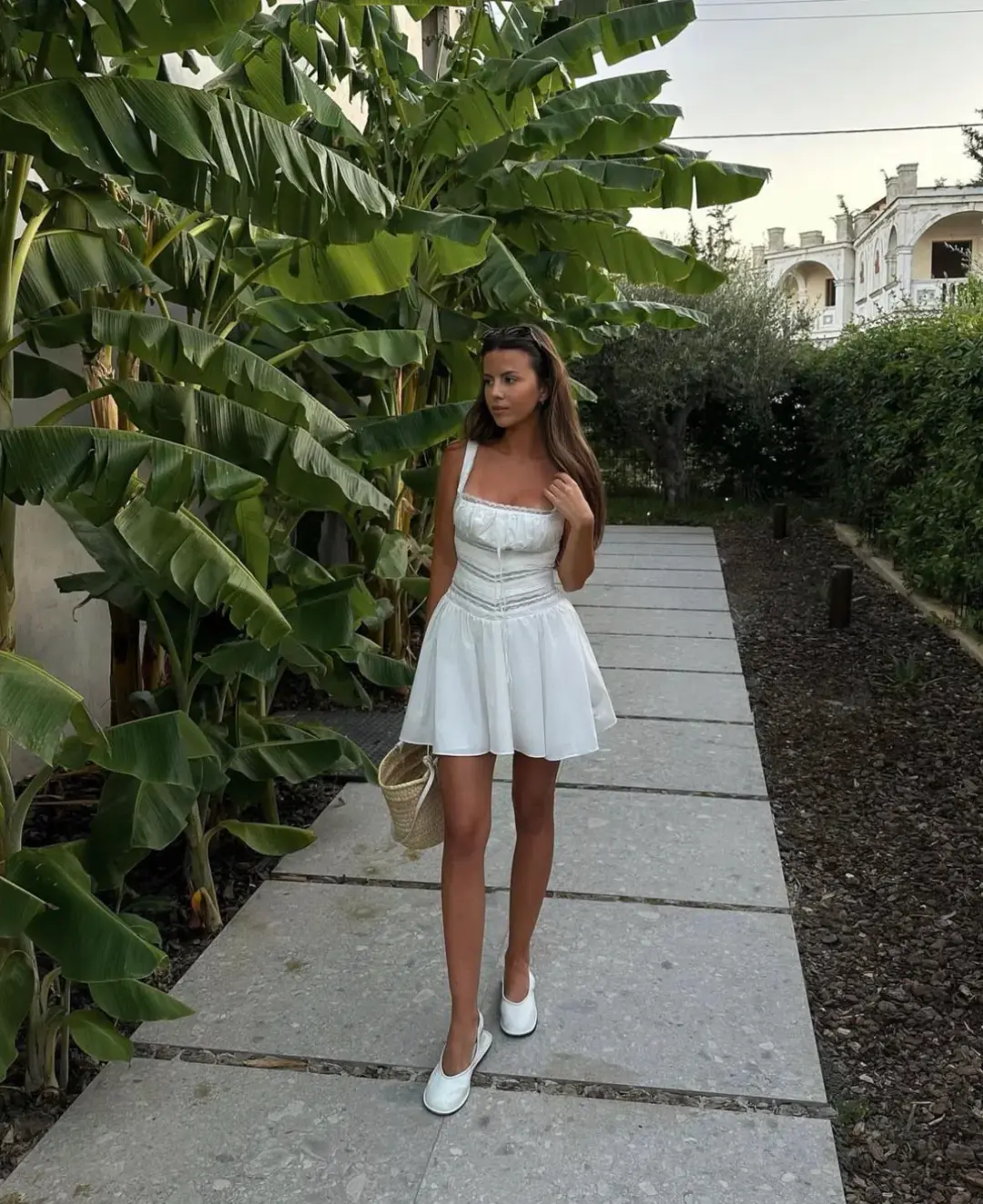 House Of CB Tiffani Trim Mini Lace Dress White Size XS / AU 6 for rent on The Volte - main image