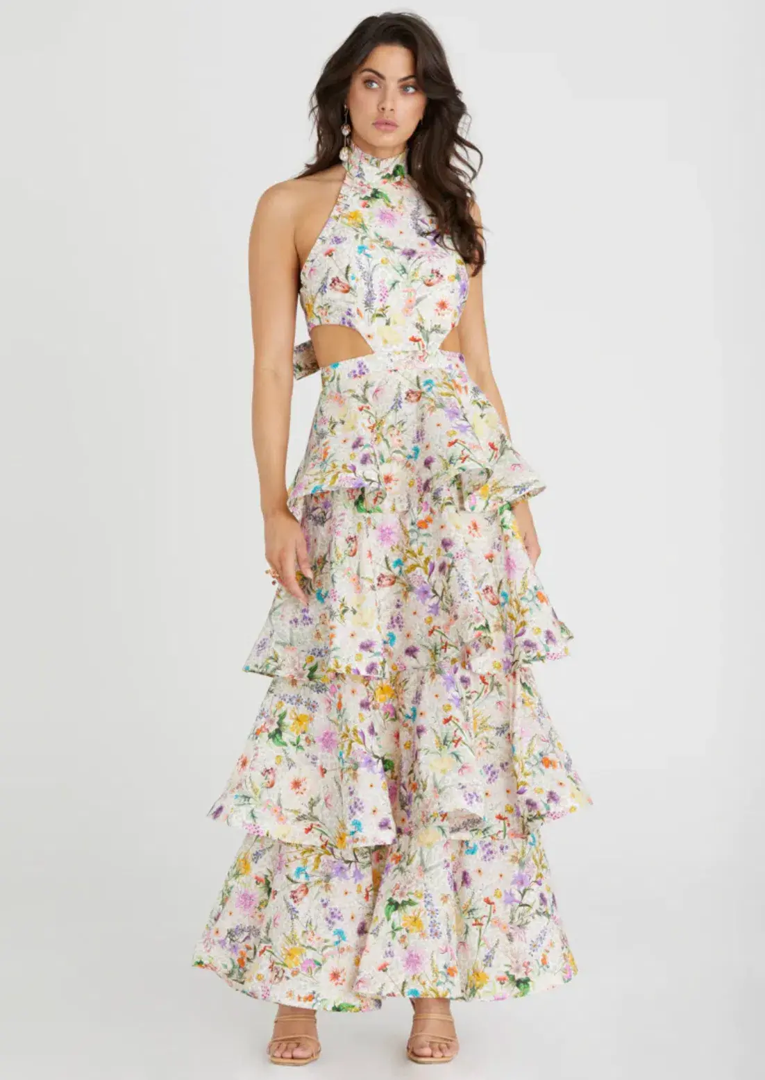 Aqua Blu Heather Dress in Jardine Print Size 12 - Image 1