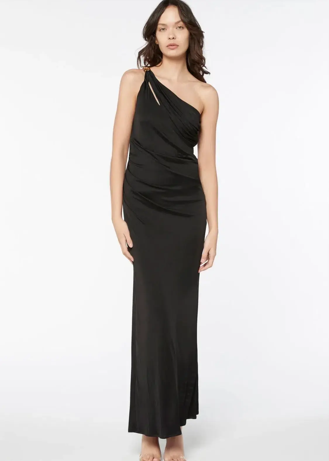 Manning Cartell Digital Love One Shoulder Dress Black Size 8 - Image 1