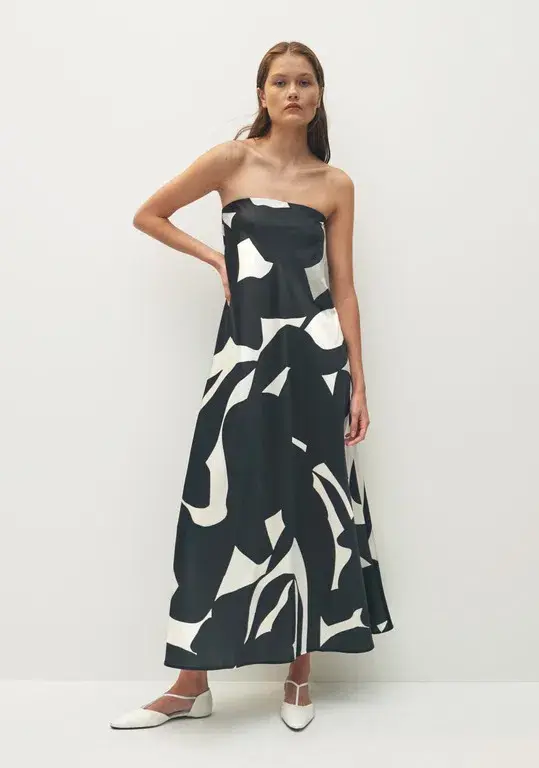 Morrison Zeta Strapless Dress Print Size 8 - Image 1