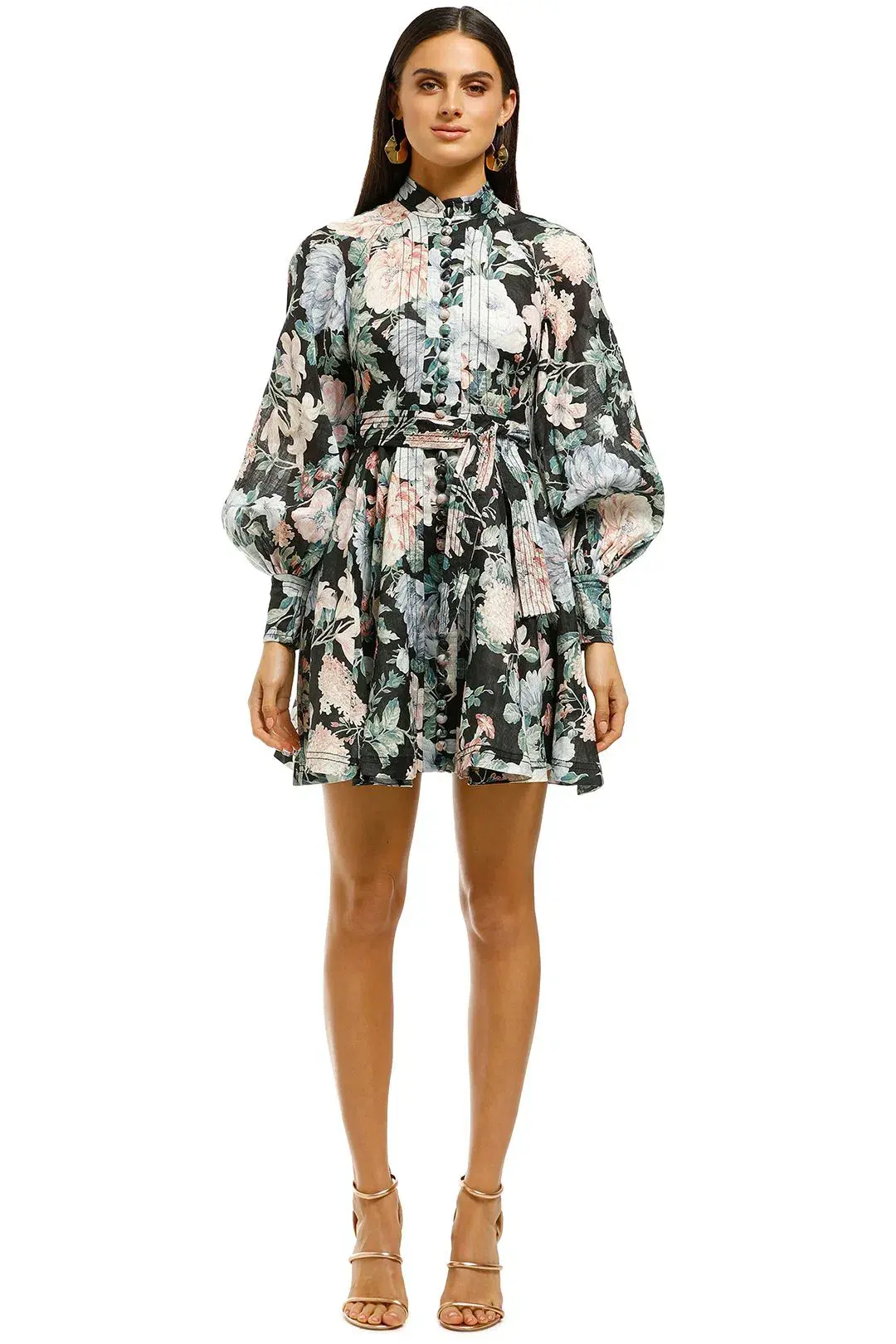 Zimmermann Verity Rouleau Short Dress Print Size 8 - Image 1