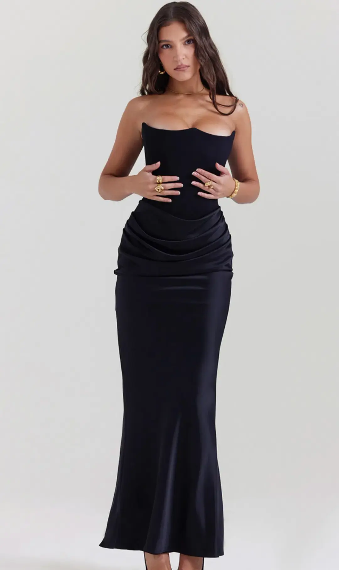 House of CB Persephone Dress Black Size 6 for rent on The Volte - main image