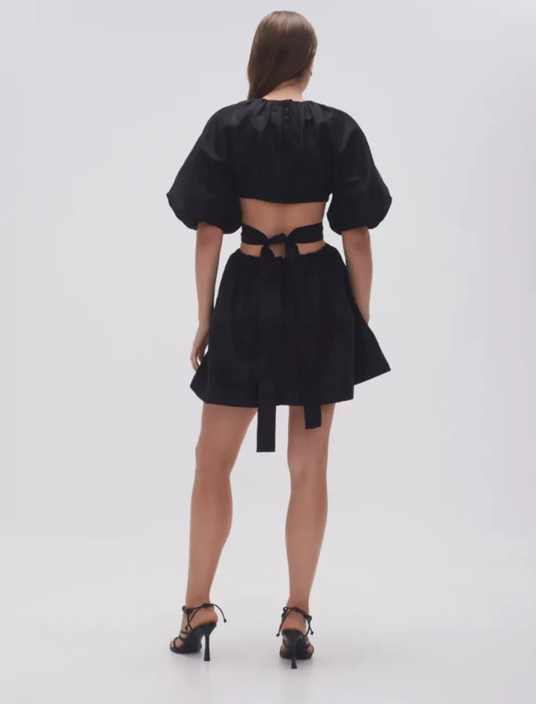 AJE Mimosa Cut Out Mini Dress Black Size 10  for rent on The Volte - main image