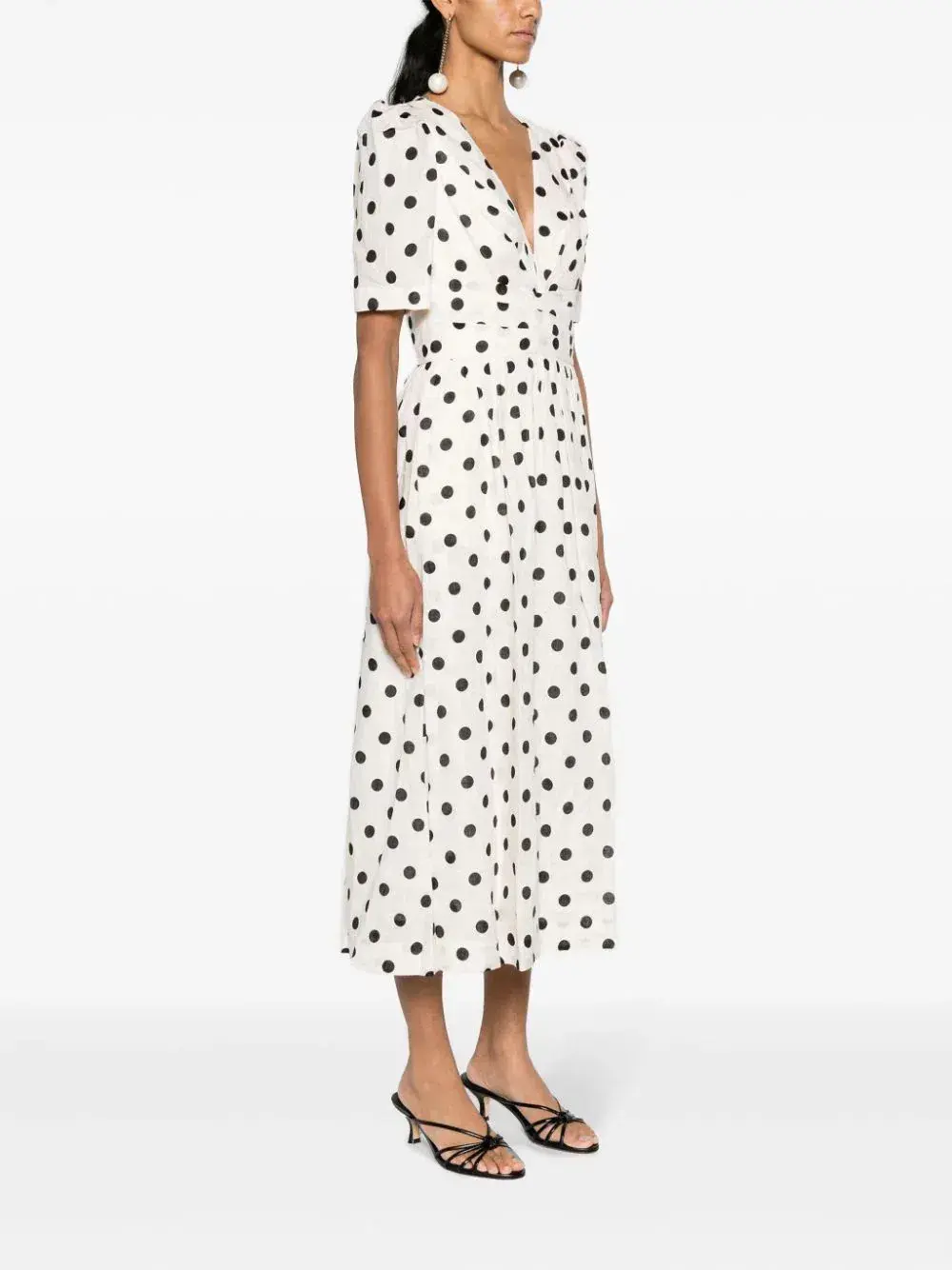 Zimmermann V Neck Midi Dress Print Size 1 / AU 10 - Image 2