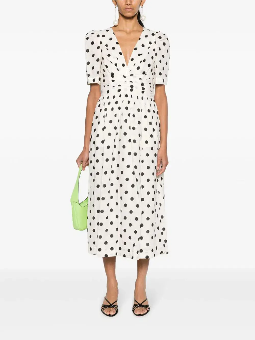 Zimmermann V Neck Midi Dress Print Size 1 / AU 10 - Image 1