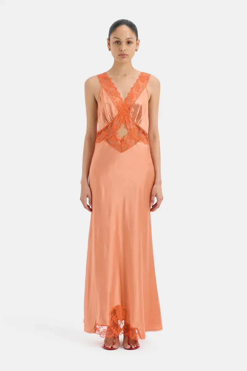 Sir the Label Aries Cutout Gown Peach Size 1 / AU 8 - Image 1