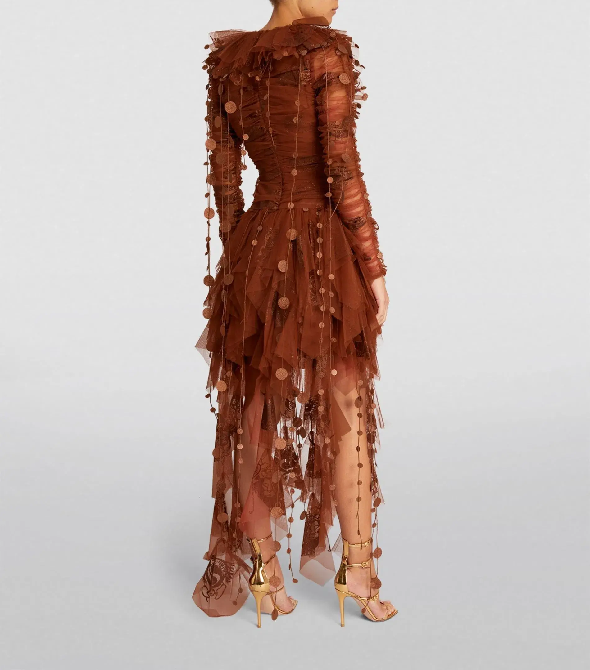 Zimmermann Kaleidoscope Handkerchief Mini Dress Brown Size 1 / AU 10 - Image 2