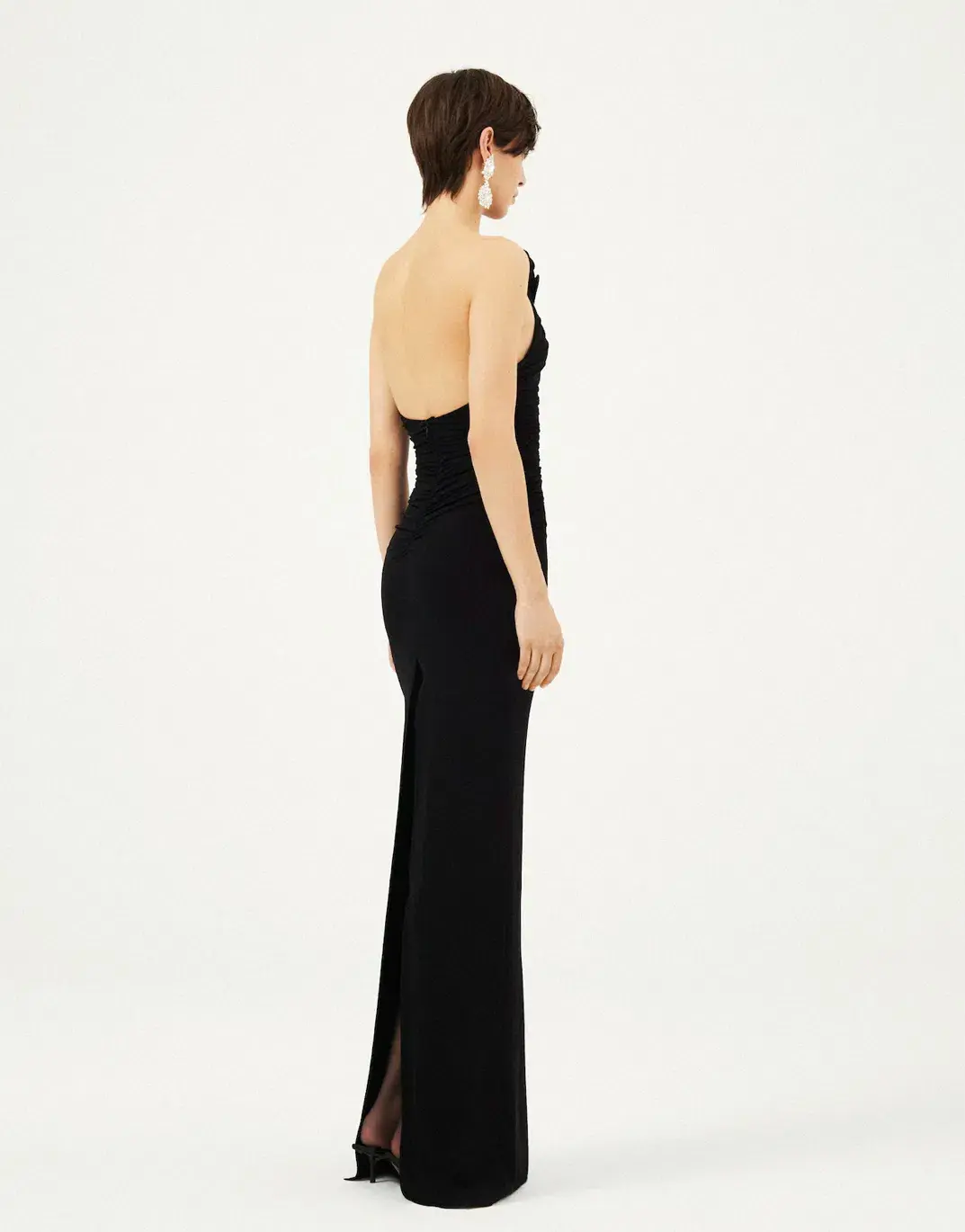 Magda Butrym Plunge Maxi Dress Black Size 6 - Image 2