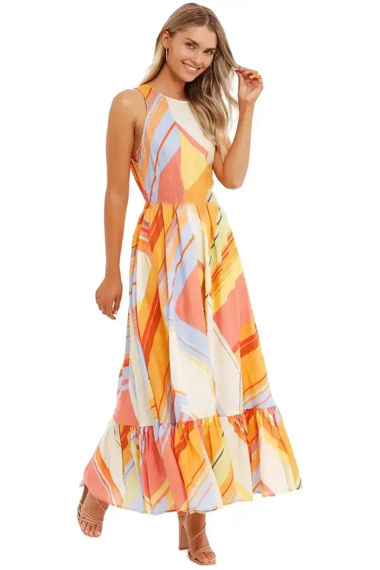 Leo Lin Macedonia Dress in Multi Size 8 - Image 2