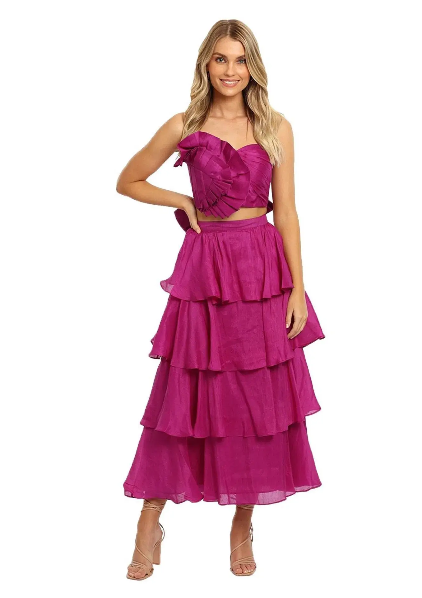 Leo Lin Violet Bustier and Skirt Set Size 14 - Image 1
