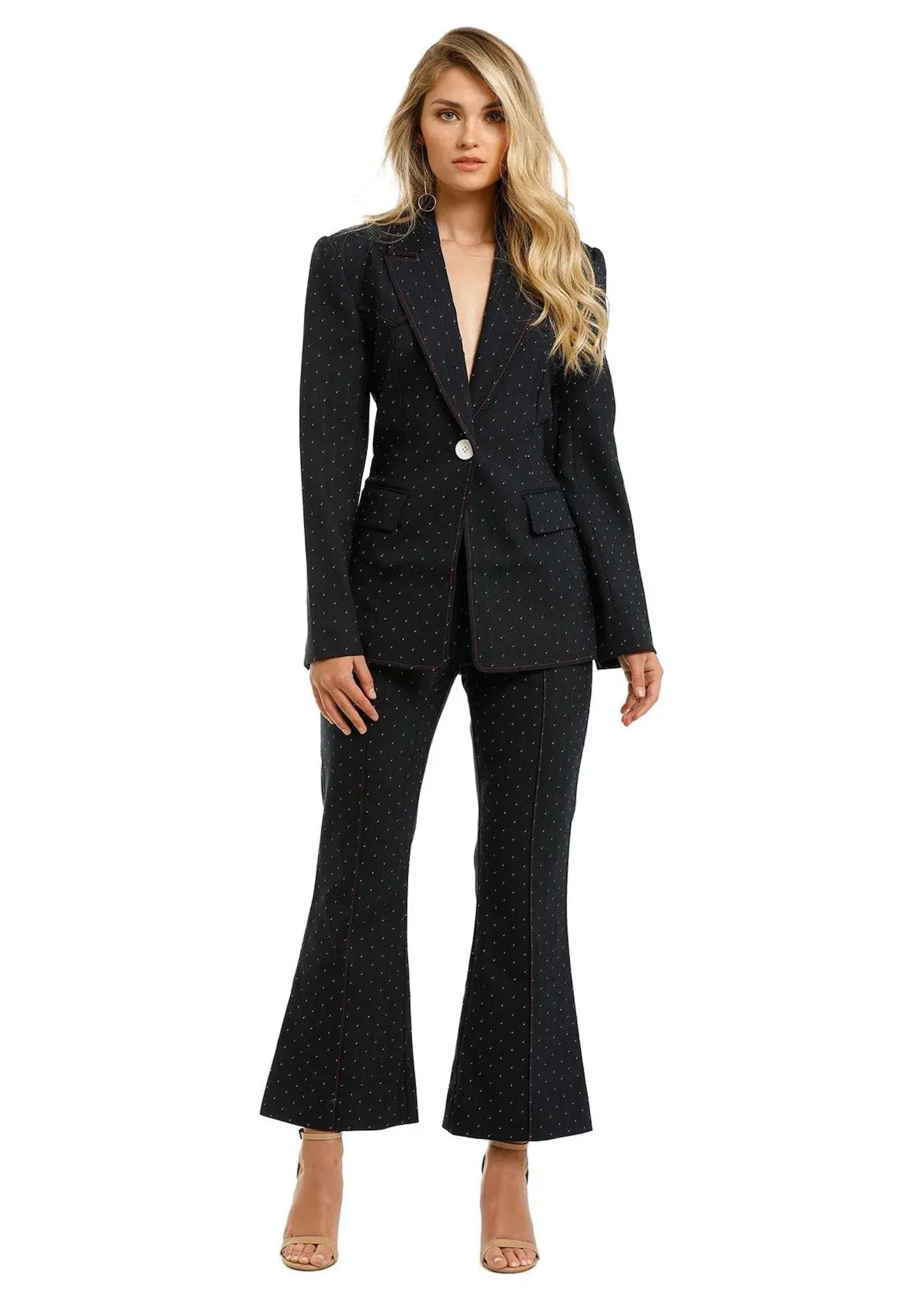 Lover Jagger Tailored Jacket and Pant Set in Navy Size 10 - Image 1