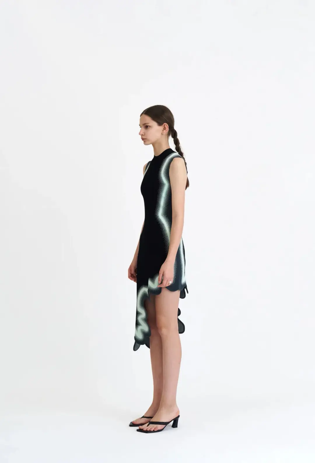 PH5 Brooklyn Wavy Asymmetric Dress Black Size S / AU 8 for rent on The Volte - main image